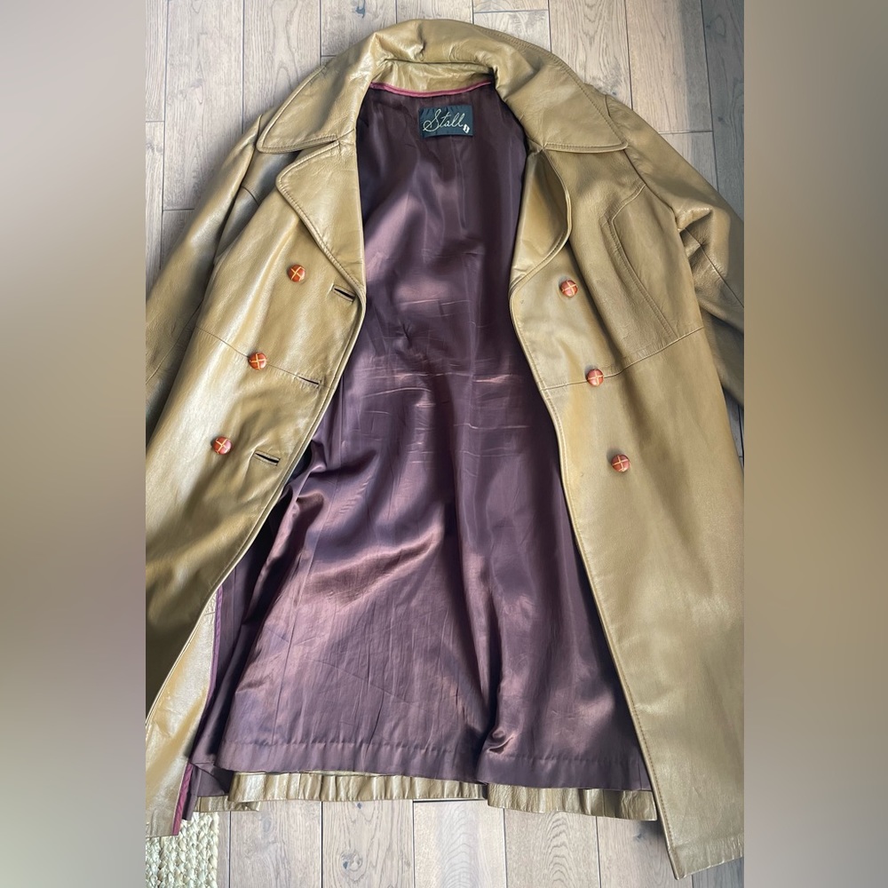 COPY - Vintage Stall Leather Trench Coat - Picture 9 of 16